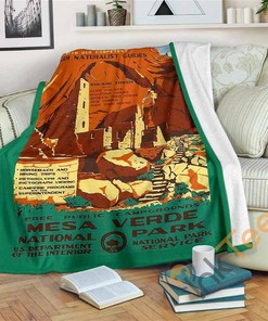 Mesa Verde National Park Sherpa Fleece Blanket Gifts for Family, for Couple