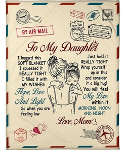 Message To My Daughter Sherpa Fleece Blanket Gifts for Family, for Couple