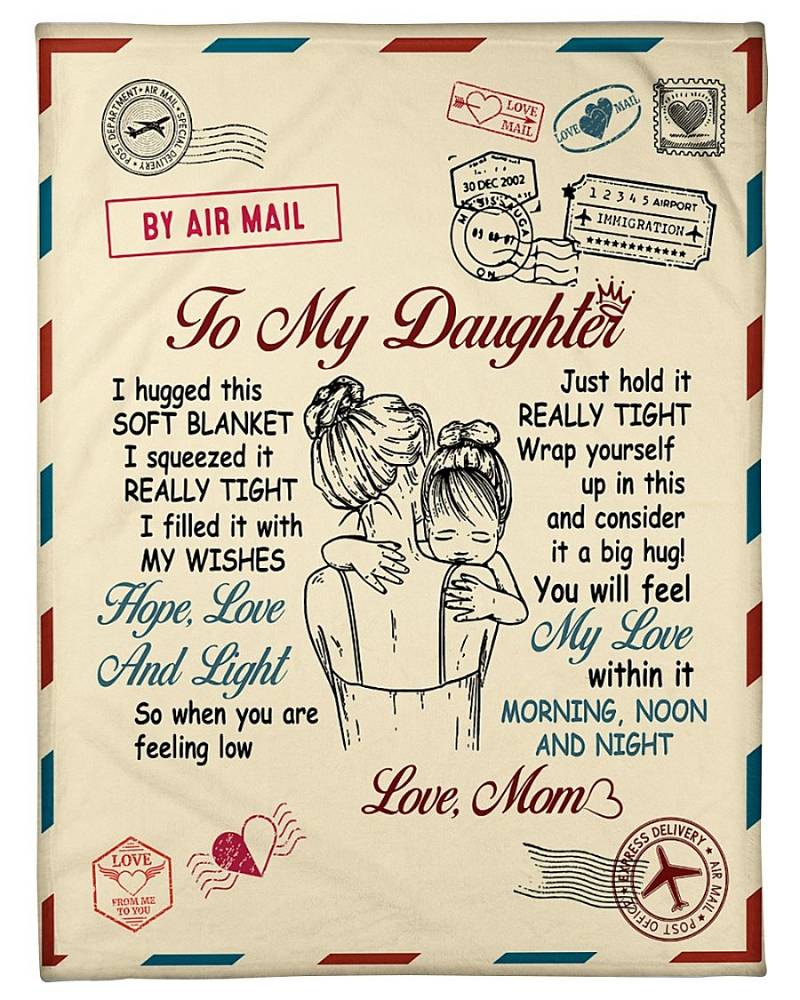 Message To My Daughter Sherpa Fleece Blanket Gifts for Family, for Couple