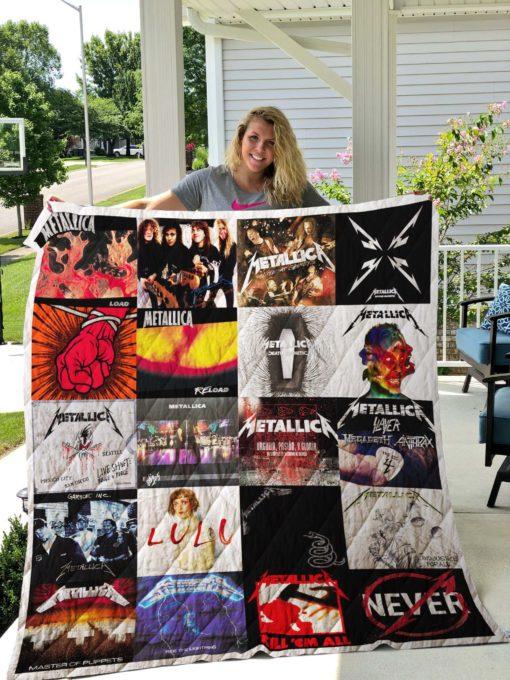 Metal Band Quilt Blanket Bedding Set for Home Décor