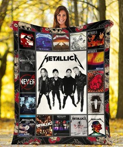 Metallica Music Rock Band Sherpa Fleece Blanket Gifts for Family, for Couple