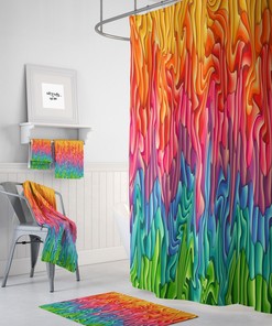 Meting Wax Boho Shower Curtain