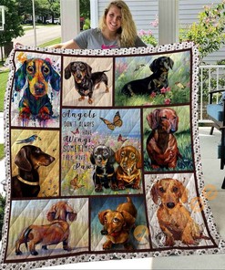 Mhqd00030 Dachshund Quilt Blanket Bedding Set