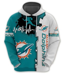 Miami Dolphins 3D All Over Print Zip Hoodie for Nfl Fans
