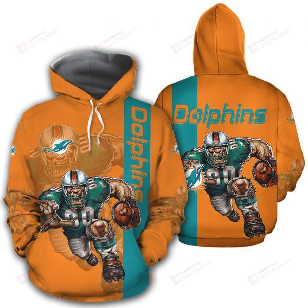Miami Dolphins 3D Printed All Over Hoodie Gifts for Fans