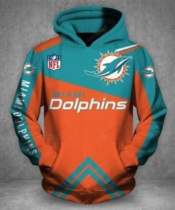 Miami Dolphins 3D Printed All Over Zip-Up Hoodie Gifts for Fans