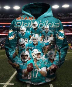 Miami Dolphins All Teams Hoodie Unisex 3D All Over Print
