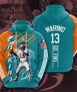 Miami Dolphins Dan Marino Hoodie Unisex 3D All Over Print