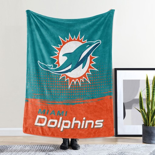 Miami Dolphins Fleece Blanket Sherpa Blanket Quilt Gifts for Fans
