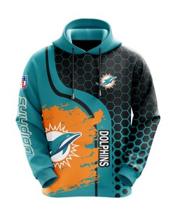 Miami Dolphins Football Hoodie Casual