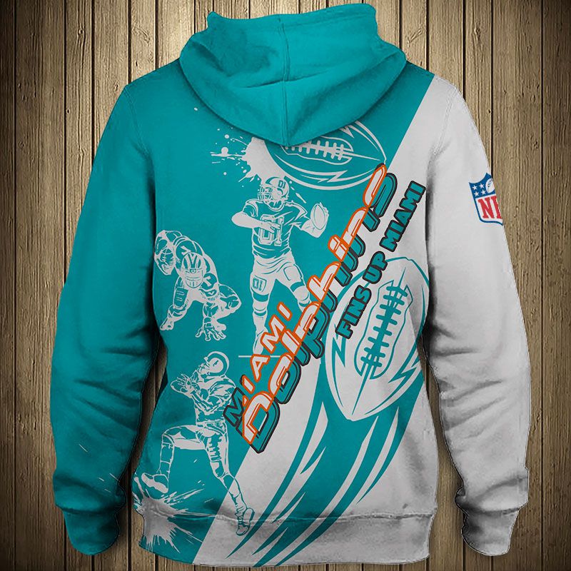 Miami Dolphins Hoodie 3D Cartoon Player Cute Zip Hoodie - Image 2