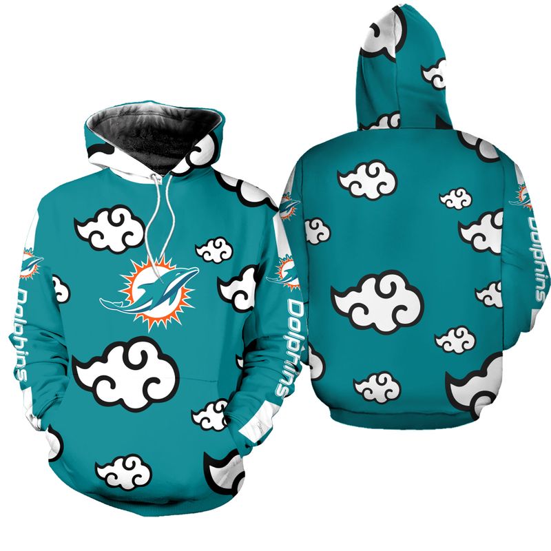 Miami Dolphins Hoodie 3D Ninja Cloud Limited Edition All Over Print - Image 2