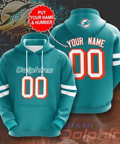 Miami Dolphins Hoodie 3D Personalized Custom Your Name