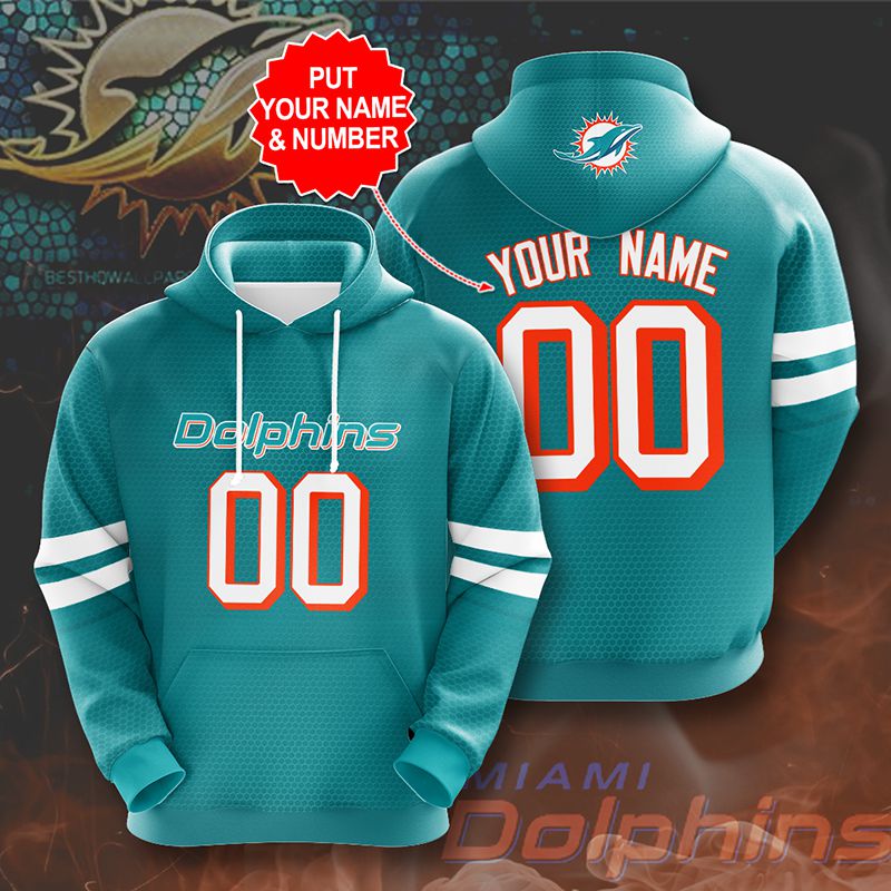 Miami Dolphins Hoodie 3D Personalized Custom Your Name