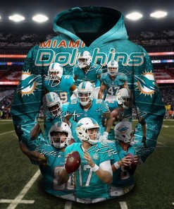 Miami Dolphins Hoodie 3D Team for Fans