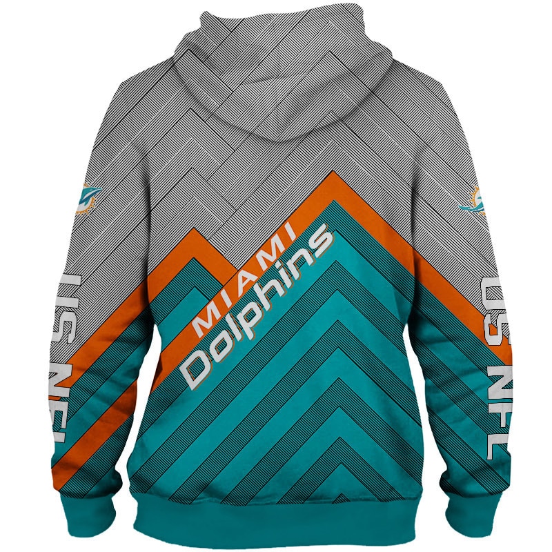 Miami Dolphins Hoodie 3D Zip Hoodie Pullover Size S-5Xl - Image 2
