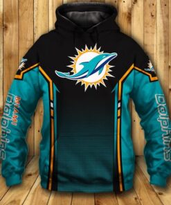 Miami Dolphins Hoodie 3D, Zip-Up Hoodie For Fan