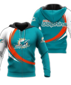 Miami Dolphins Hoodie Curve Graphic Gifts for Fans