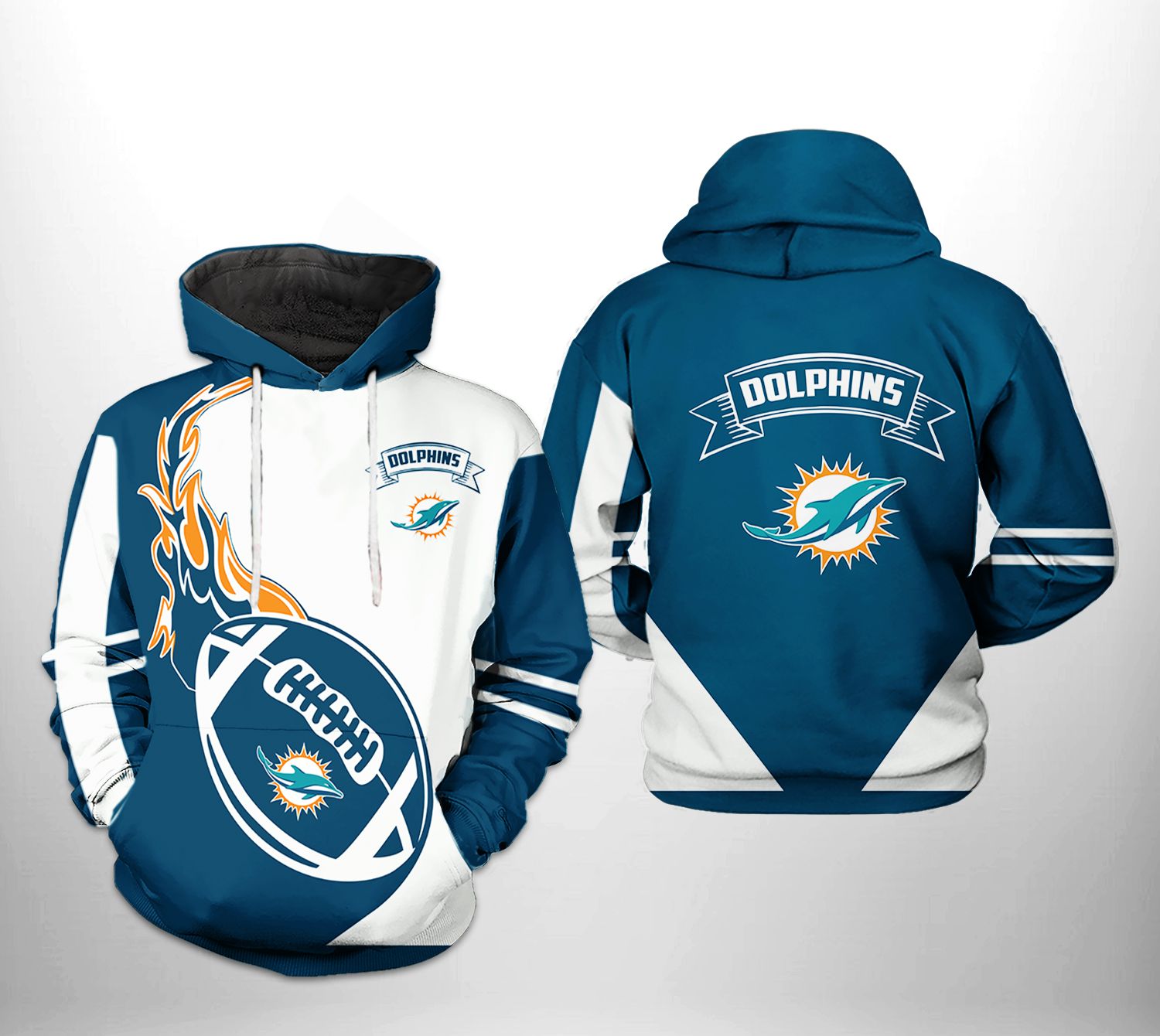 Miami Dolphins Hoodie Nfl Classic 3D Printed - Image 2