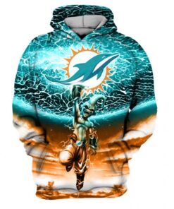 Miami Dolphins Hoodie Nfl Kid Buu Dragon Ball Z 3D