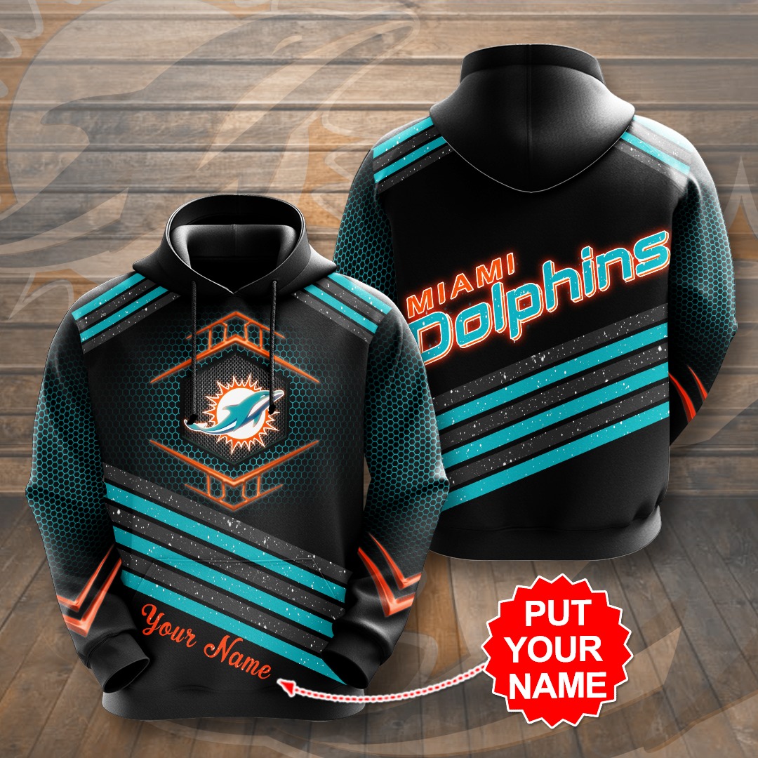 Miami Dolphins Hoodie Personalized 3D - Image 2