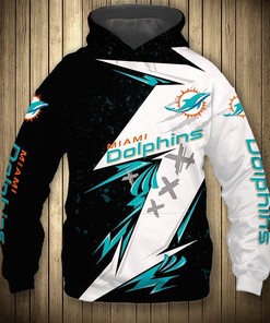 Miami Dolphins Hoodie Thunder Graphic Gifts for Fans