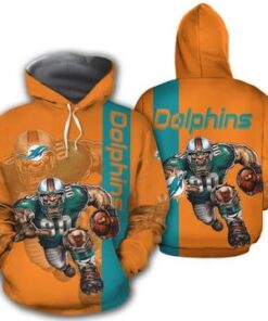 Miami Dolphins Hoodies Mens Mascot 3D Ultra Cool