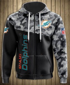 Miami Dolphins Military 3D All Over Print Hoodie, Zip-Up Hoodie