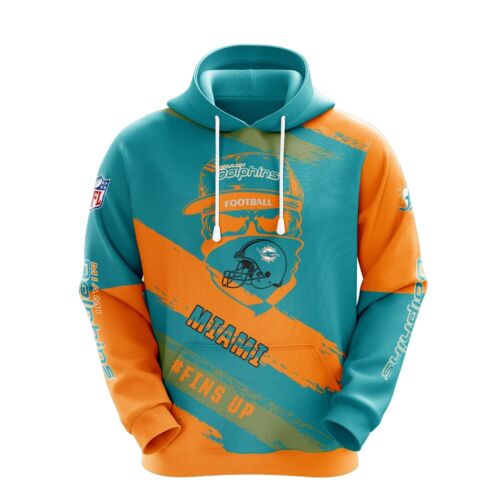 Miami Dolphins NFL 3D Printed Zip-Up Hoodie - Fan Gift