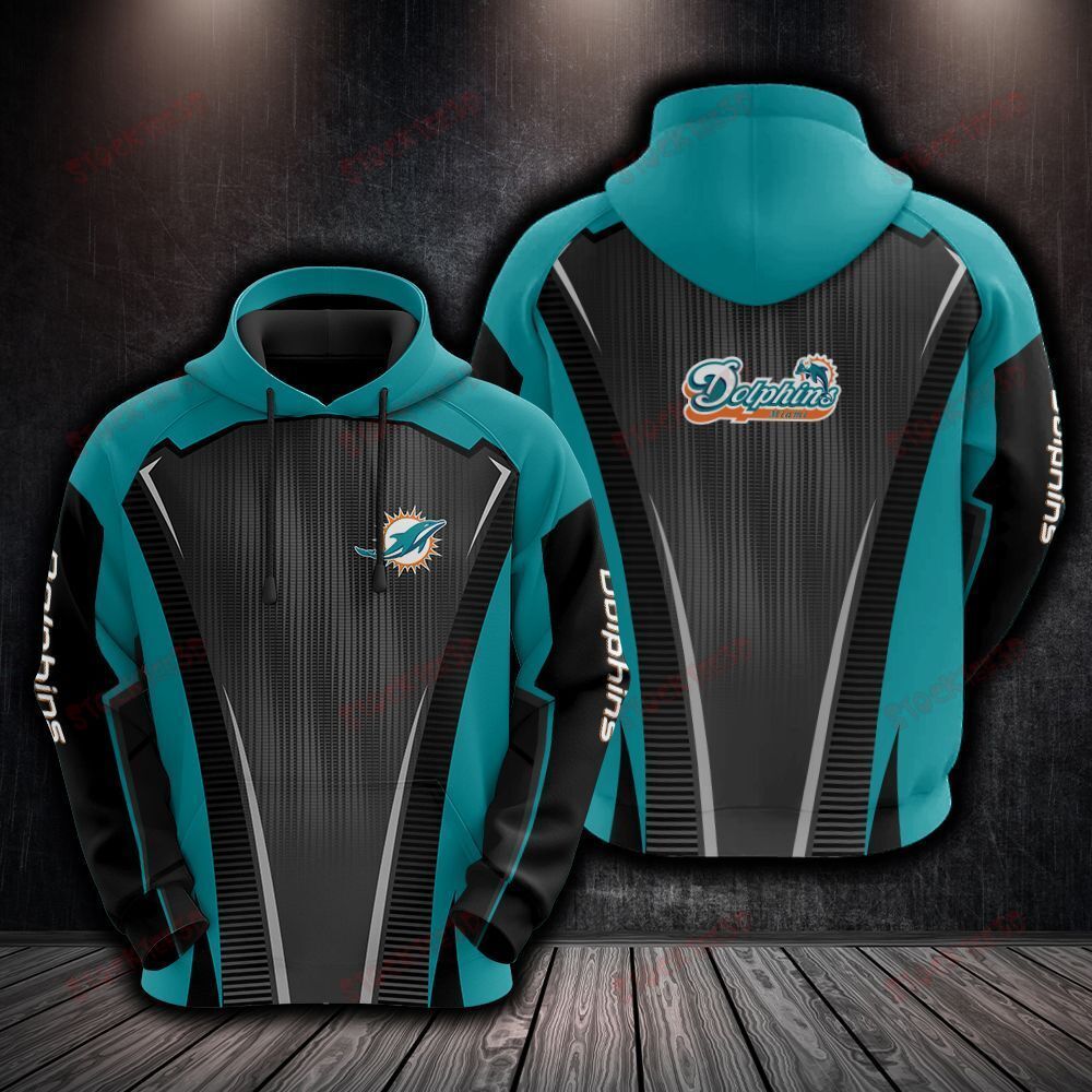 Miami Dolphins NFL Fan Gift - 3D Printed Zip-Up Hoodie