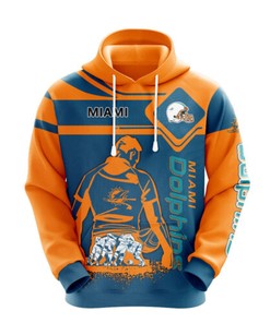 Miami Dolphins NFL Fan Gifts - 3D Printed Zip Hoodie