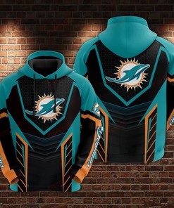 Miami Dolphins NFL Gift for Fans - 3D Printed Zip-Up Hoodie