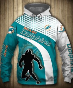 Miami Dolphins NFL Gifts for Fans - 3D Printed Zip-Up Hoodie