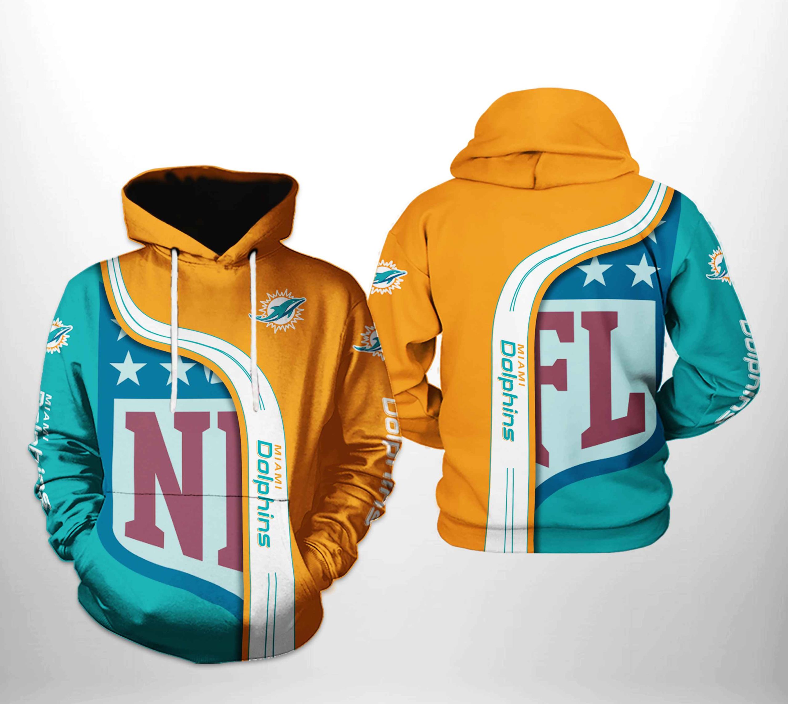 Miami Dolphins Nfl Team 3D Printed Hoodiezipper Hoodie I7W