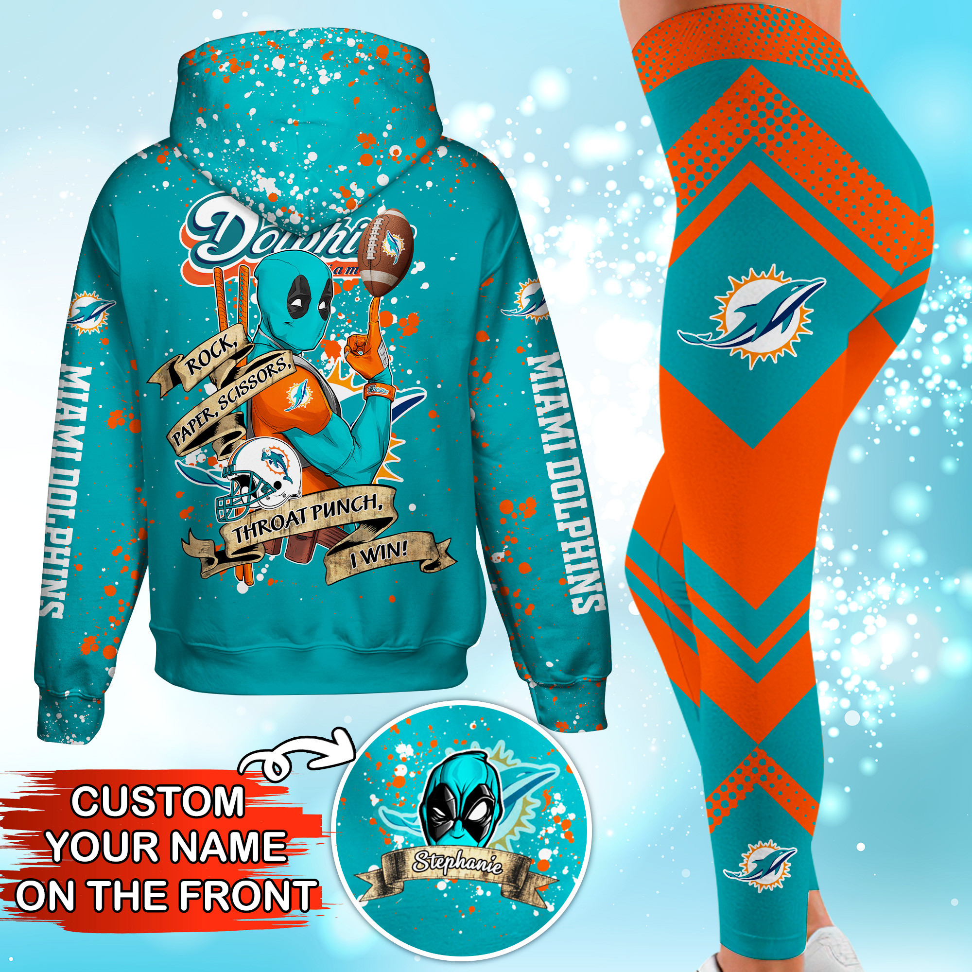 Miami Dolphins Nfl-Custom Hoodie ( Only Hoodie )
