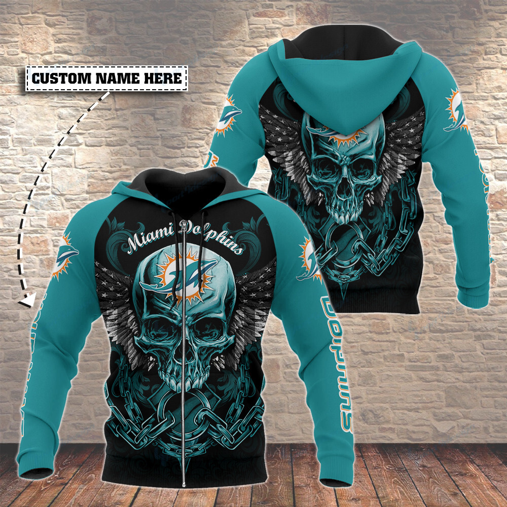 Miami Dolphins Personalized 3D Hoodie for Fans - Image 2