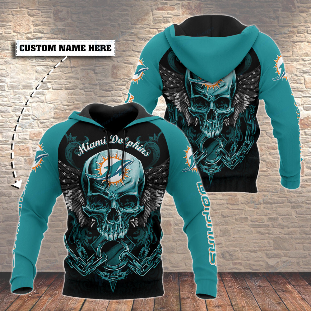 Miami Dolphins Personalized All Over Printed Hoodie Gifts For NFL Fans