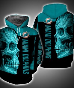 Miami Dolphins Skull Ver.12.15 3D Print Hoodie