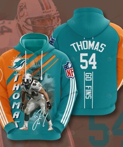 Miami Dolphins Thomas Go Fins 3D All Over Print Hoodie, Zip-Up Hoodie