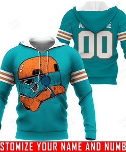 Miami Dolphins Trooper Helmet Customize Name And Number