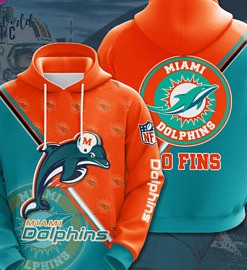 Miami Dolphins Unisex 3D Hoodie Zip up Gift For Fans