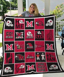 Miami (Oh) Redhawks Ncaa Quilt Blanket Bedding Set