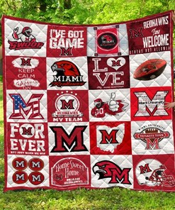 Miami Redhawk Forever Quilt Blanket Bedding Set