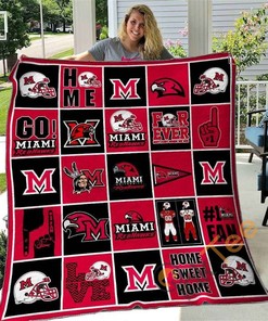 Miami Redhawks V2 Quilt Blanket Bedding Set