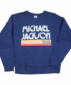 Michael Jackson Crewneck Sweatshirt Simple Name 1983 Stripe