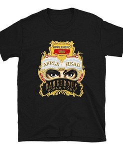 Michael Jackson Dangerous World Tour Album Black Shirt Retro Tee Dangerous Tour