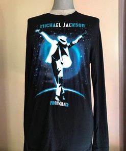 Michael Jackson Moonwalker Black Sweatshirt With Blue Graphics, Unofficial, Hard To Find, 1990 Vintage