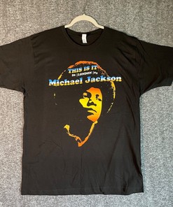 Michael Jackson Shirt Adult Extra Black This Is It Tour Concert London