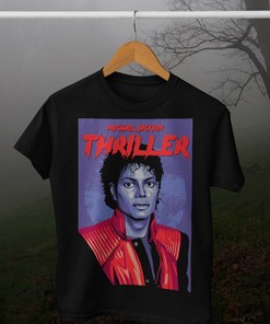 Michael Jackson Shirt - Mj Thriller - King Of Pop Graphic Tee For Men And Women - Vintage T-Shirt, Pop Music - Life Of A Legend