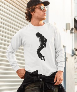 Michael Jackson Silhouette Unisex Long Sleeve Tee - Michael Jackson Shirt | Mj Tee | Michael Jackson Dancing | Moonwalk Shirt | Music Shirt